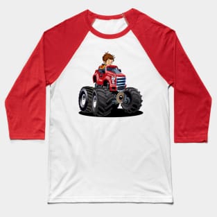 Cartoon monster truck Baseball T-Shirt